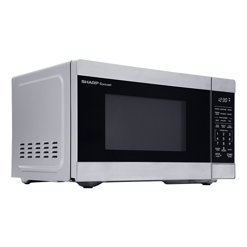 Four à micro-ondes de comptoir Sharous SMC0962KSC Carousel®, 0,9 pi³ pi., 900 W, cuisson à une touche, dégivrage automatique, verrou de sécurité pour enfants, plateau tournant lavable au lave-vaisselle