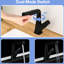 Robinet de salle de bain escamotable en acier inoxydable noir mat avec trois configurations de jet, hauteur réglable et contrôle du froid / chaud, types de débit d'eau, bec flexible, réglage facile de la température