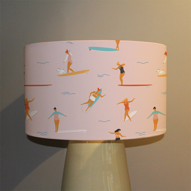 Cotton Drum Lamp Shade ( Uno ), 25cm H x 40cm W x 40cm D