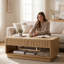 Cylora 45.6" Coffee Table with 2-Drawer