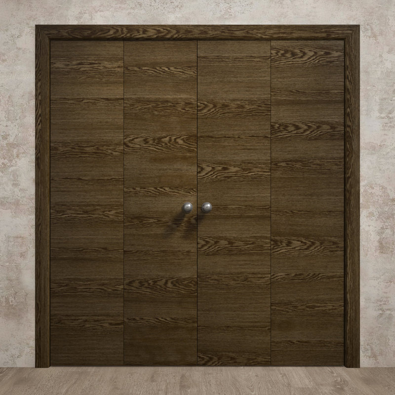 Portes coulissantes doubles pliantes | Ego 5000 | Ensemble de quincaillerie pour moulures robustes | Portes de garde-robe de chambre en bois massif