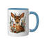 Cottagecore Floral Deer Ceramic Mug, 11oz