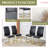 7-Piece Glass Top Dining Table Sets-1181495246-1181495237