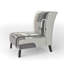 Glam Dancing Shape IV - Modern Upholstered Slipper Chair