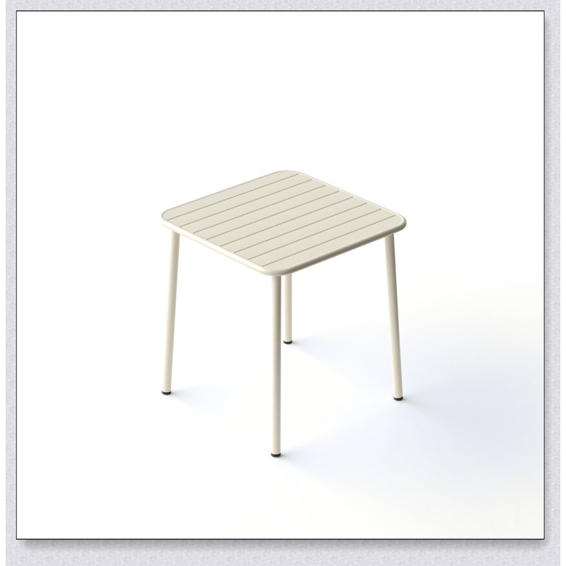 Table d'extérieur imperméable Sera, Blanc rétro