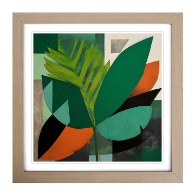 Tropical Leaf Suprematism No.3 - Framed Print