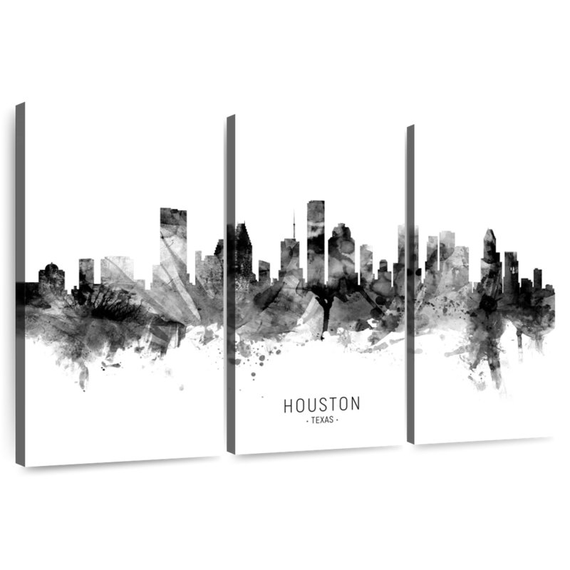 Sireci Houston Texas Skyline II, 48" H x 74" W