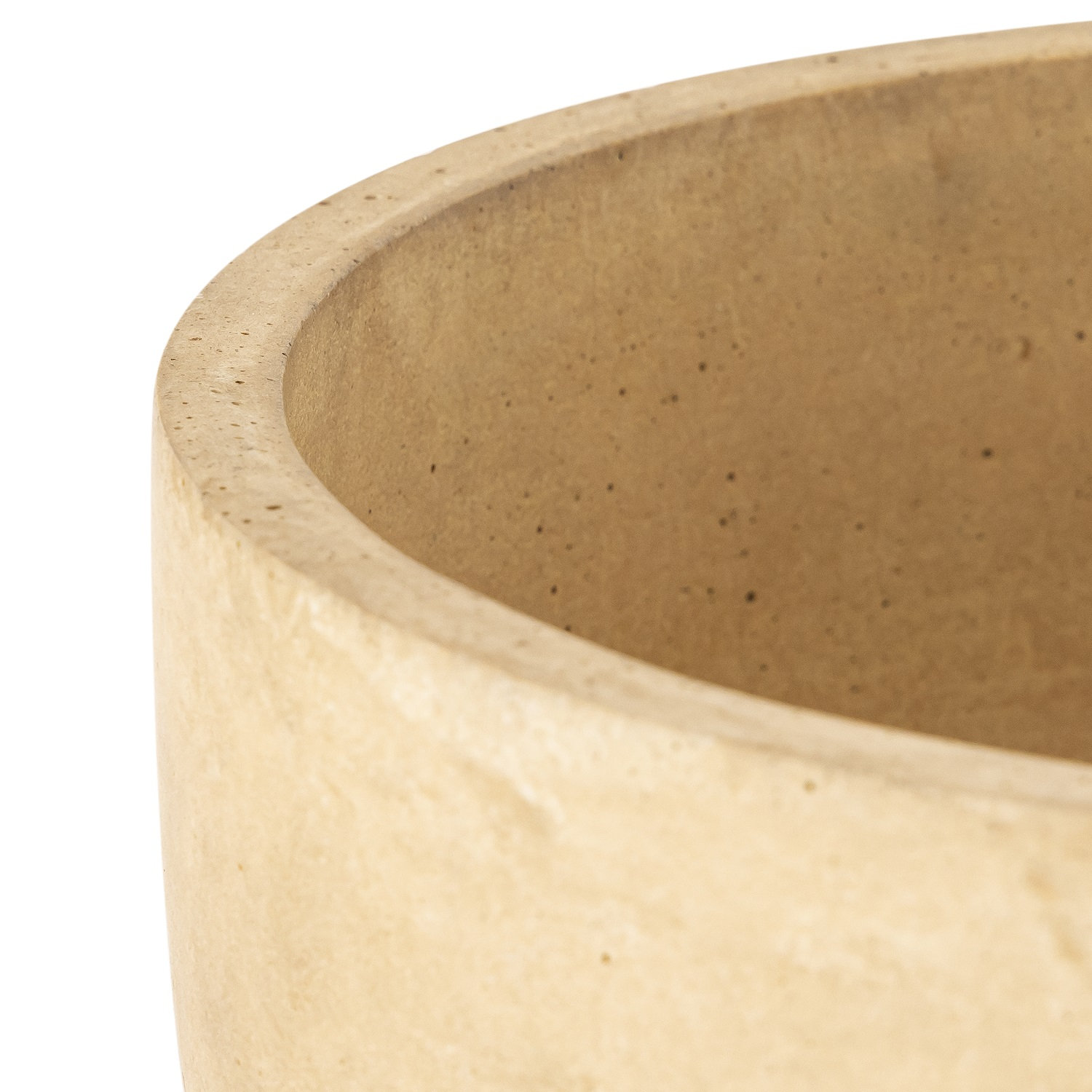Salad Bowl Large Beige Resin Dia 11.2"