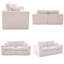 Canapé modulaire modulaire à 2 places avec housses de coussin amovibles, canapé en velours côtelé doux sans assemblage, mobilier de salon moderne-1099769606