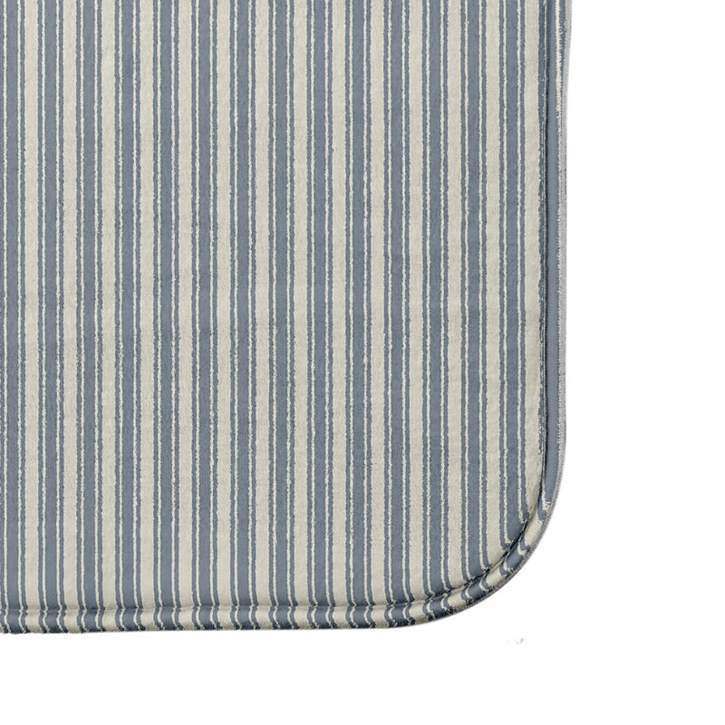 Tapis pour salle de bain Donaldson, Bleu, l 34 po x L 21 po
