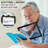 3X Magnifying Glass 4 LED Lighted Magnifier with Light and Foldable Stand for Hands Free Reading