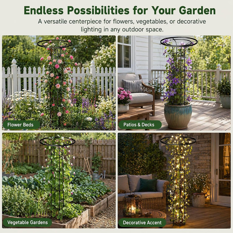 175cm H x 75cm W Metal Trellis