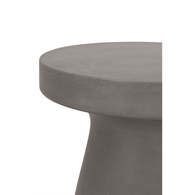 Javette Round Outdoor Side Table , 17.75'' in. W 17.75'' in. D, Gray