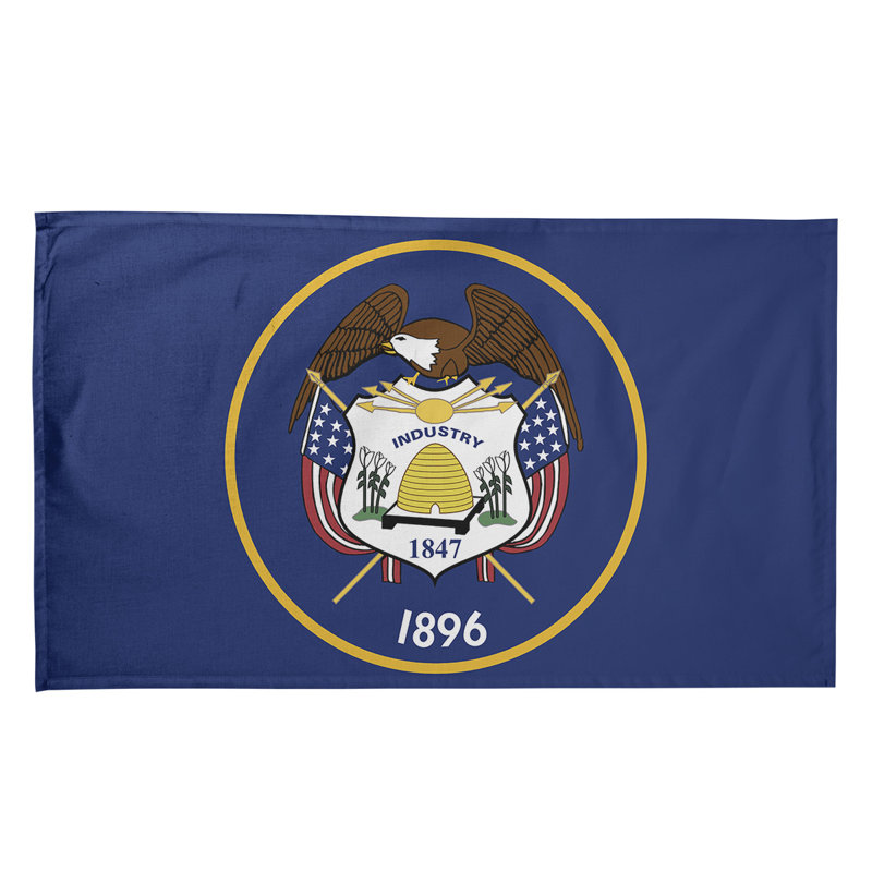 Serviette de thé drapeau de l’utah, Polyester sergé