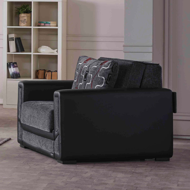 Fauteuil rembourré convertible avec rangement