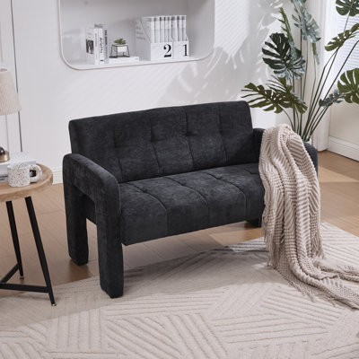 Double fauteuil rembourré Nordic Modern, canapé de loisirs compact pour le salon et la chambre à coucher