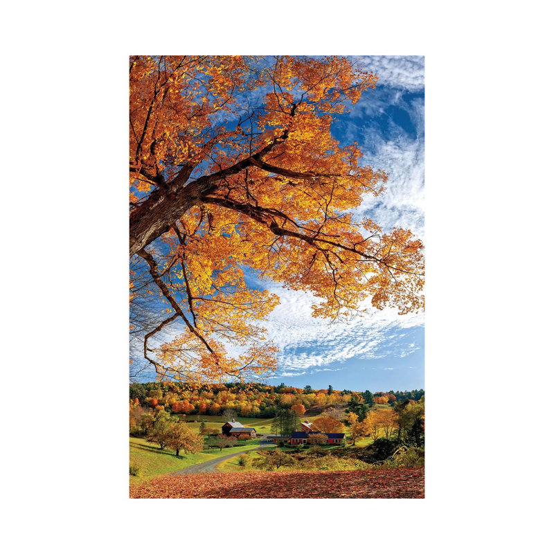 Sleepy Hollow Farm, Vermont, automne OLE235, H 12 po x l 8 po x P 0,75 po