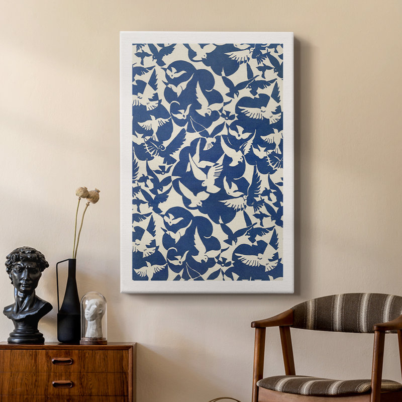 Reproduction abstraite rétro - galerie Cavas sur mesure, H 36 po x l 24 po