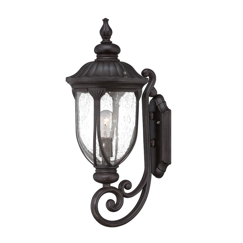 Lanterne murale d'extérieur à 1 ampoule Angie, Corail noir, H 22,5 po x l 9 po x p 11,5 po