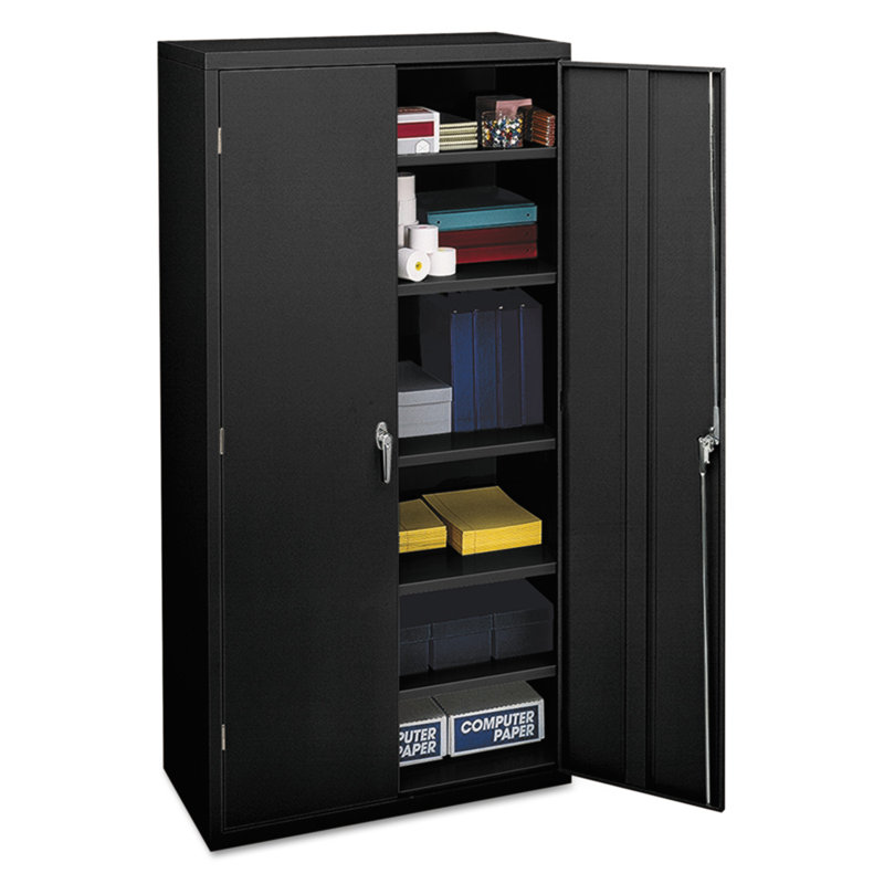 Armoire de rangement 6 tablettes brigade, Noir