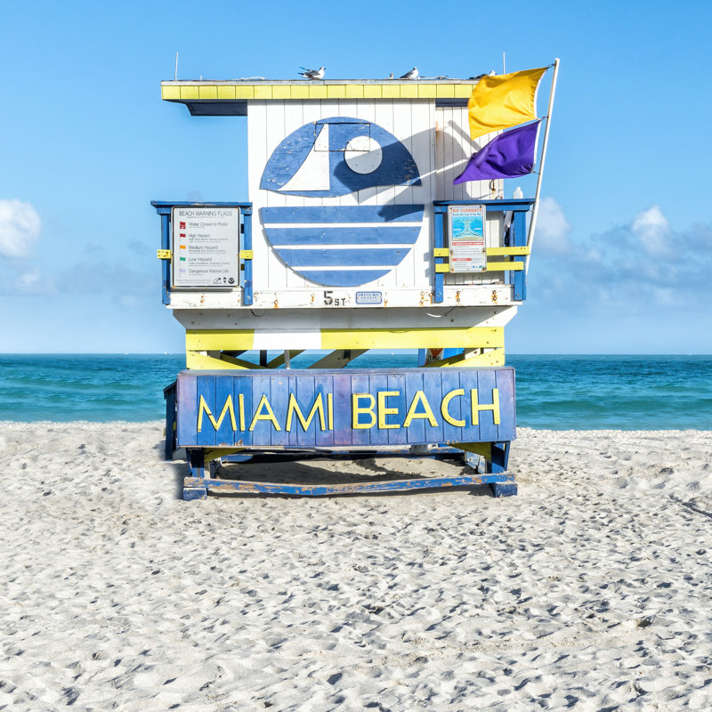 Miami Beach II, H 12 po x l 12 po x P 1,25 po