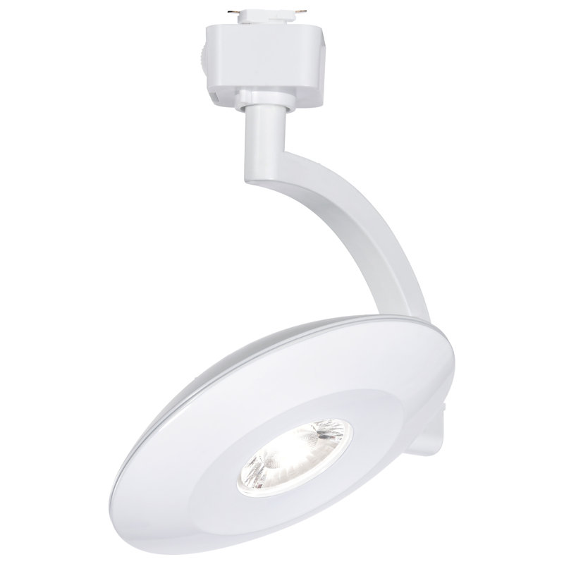 Orb LED Track Head 12 Watt 3000K/4000K/5000K CCT Selectable 36 Degree Beam Angle J-Style White 120 Volt, White, 24 Degree