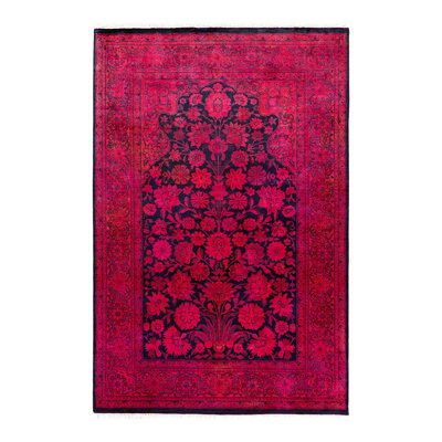 Tapis unique noué à la main Weirsky - rose Weirsky