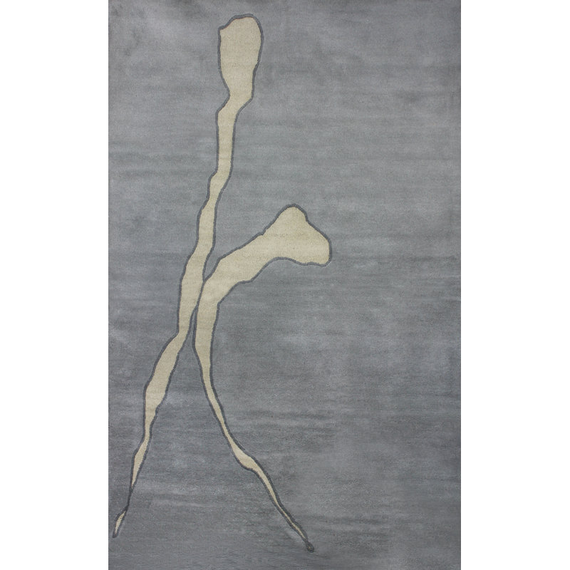 Rioux Wool Abstract Indoor Rug, Rectangle 5' x 8'