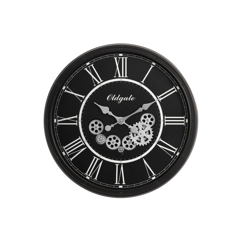 Rond, mécanisme d'engrenage, grande horloge murale