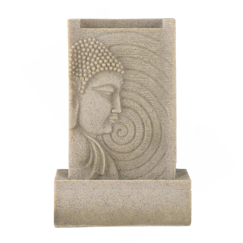 Fontaine de Bouddha d'intérieur 9 po x 6,5 po x 14 po, fontaine de table en polyrésine avec lumière DEL