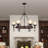 Liam 6 - Light Dimmable Wagon Wheel Chandelier
