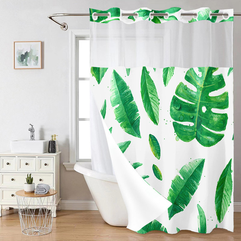 Rideau de douche à double couche