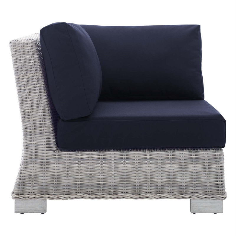Chaise de coin d'extérieur Conway Sunbrella, Sunbrella® bleu marine
