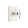 Privacy Windsor Crystal Knob with Modern Rectangular Rose