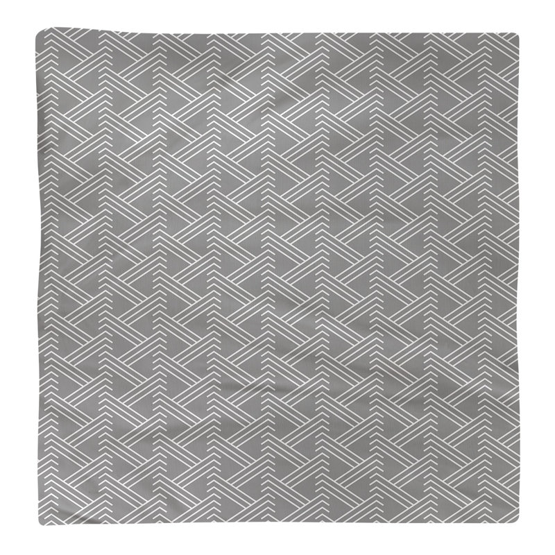 Serviette de table en coton Zig Zag, Gris foncé, H 0,1 po x l 22 po x P 22 po, Polyester sergé
