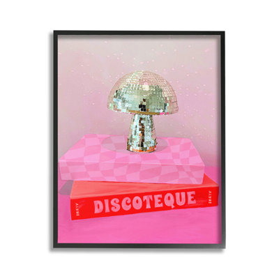 DiscoMushroomonBooksGicleeArtbyLil'Rue