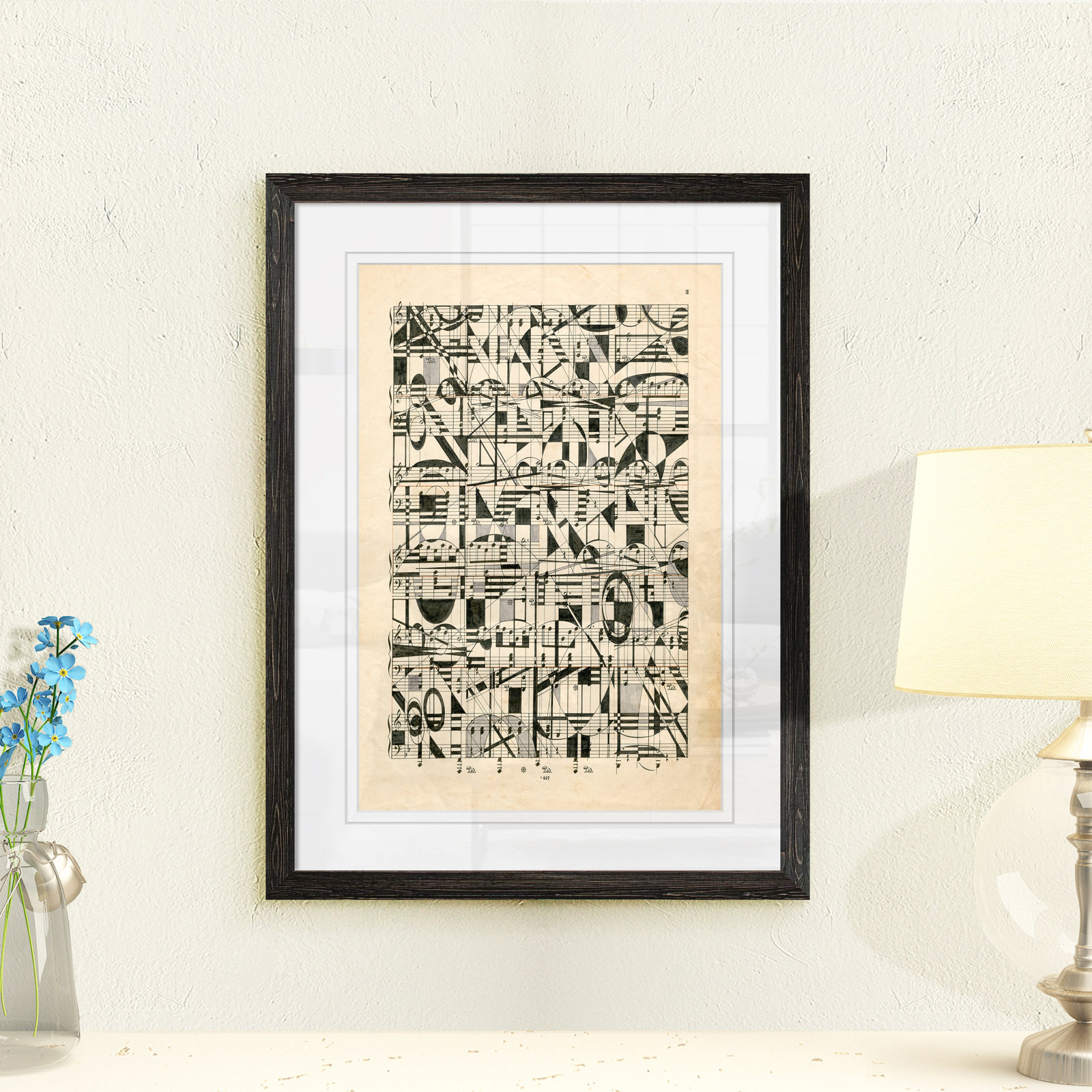 Graphic Notes by Paul Cezanne, Ebony Framed Print, 38" H x 28" W x 1.25" D