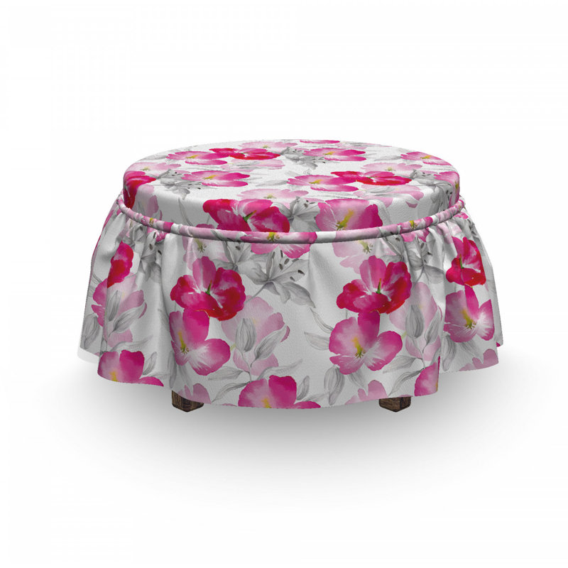 Housse pour repose-pieds composition romantique spring