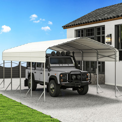Metal Car Shelter, Suitable For Cars, Trucks, Rv, Snow And Uv Protection