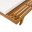 Chaise longue en bois d'acacia avec dossier réglable et coussin triple Allan-1029122975