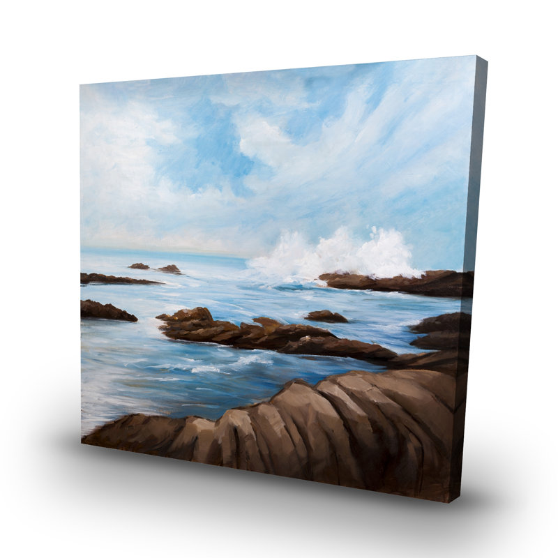 Seaside wave - 32"x32" art on canvas