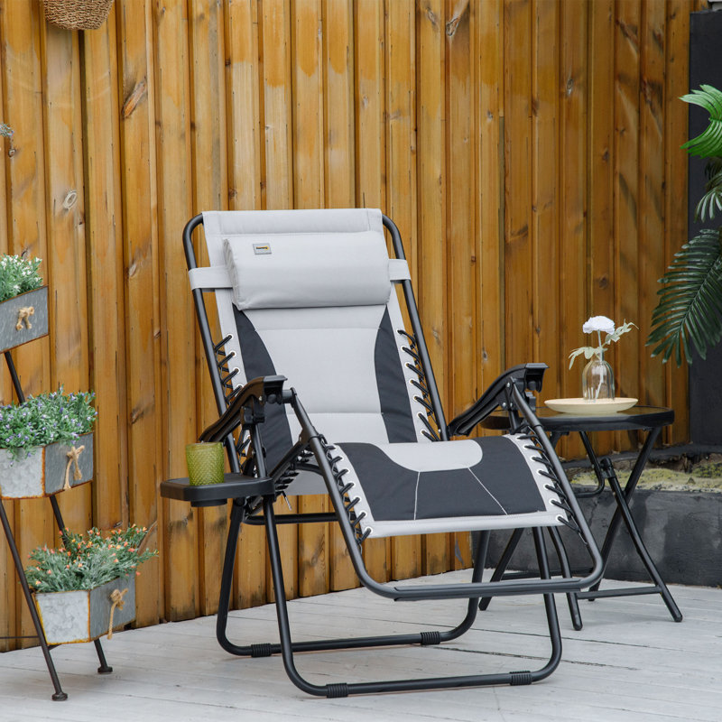 Armod 89cm Long Reclining Zero Gravity, Light Grey