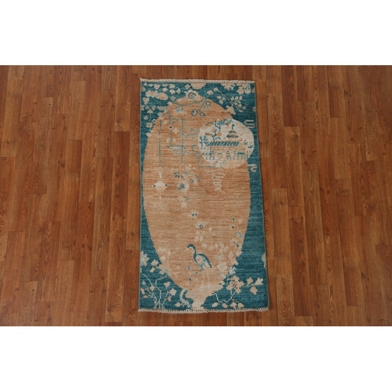 Pictorial Oushak Oriental Rug 2x4