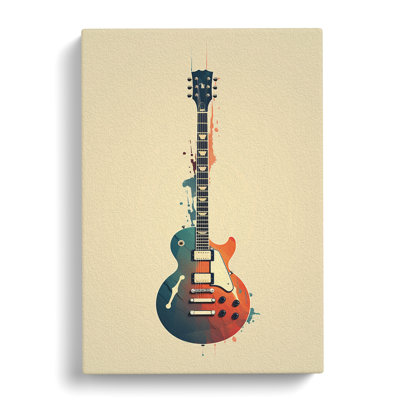 Electric Guitar Minimalism - Wrapped Canvas Print