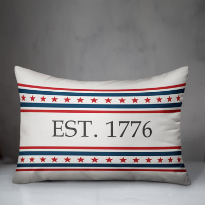  USA Established 1776 Indoor/Outdoor Lumbar Pillow
