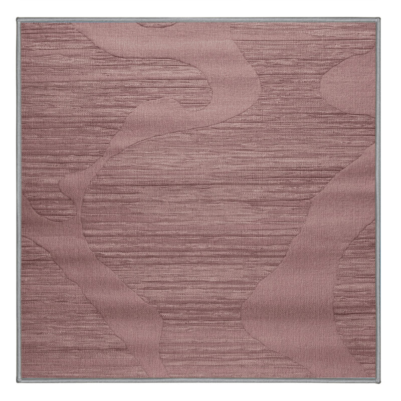 Machine Washable Abstract Brown Area Rug, Square 4'