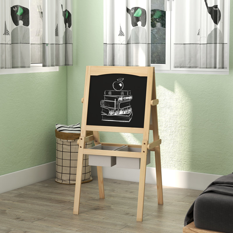 Ethelinda ClassicLiving Solid + Manufactured Wood Board Easel