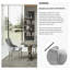 Chaise d'appoint rembourrée en velours gris Huberta