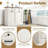 Tilt Out Laundry Hamper Cabinet, 22 Gallon Double Hidden Laundry Hamper, Wooden Trash Can Cabinet With 2 Drawers, Farmhouse Garbage Can For Bathroom, Kitchen, Living Room-121663576