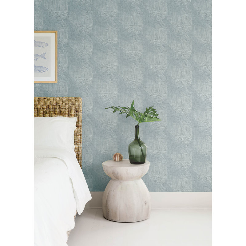 Koi Fish Wallpaper, Light Blue